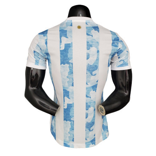Camisa Argentina I 2021 - Branca e Azul - Masculino Jogador