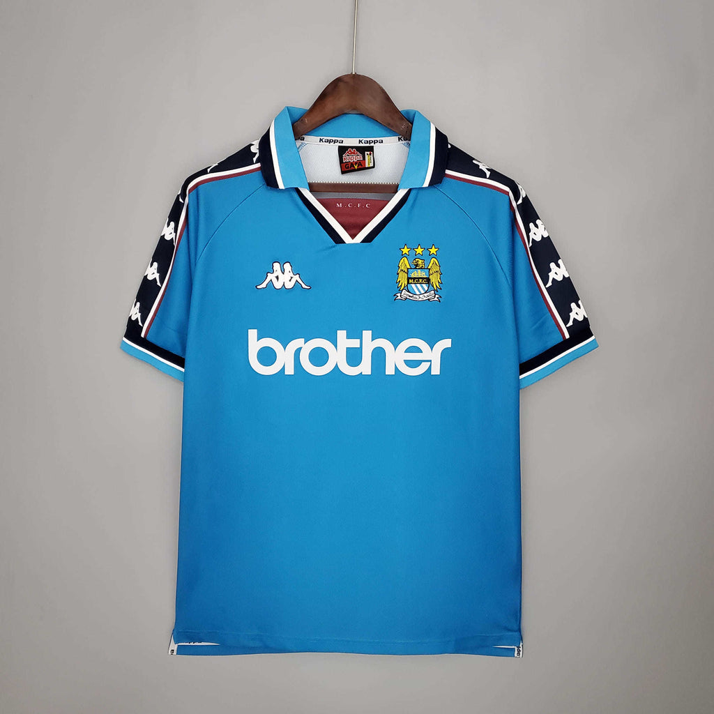 Camisa Manchester City Retrô 1997/1998 Azul