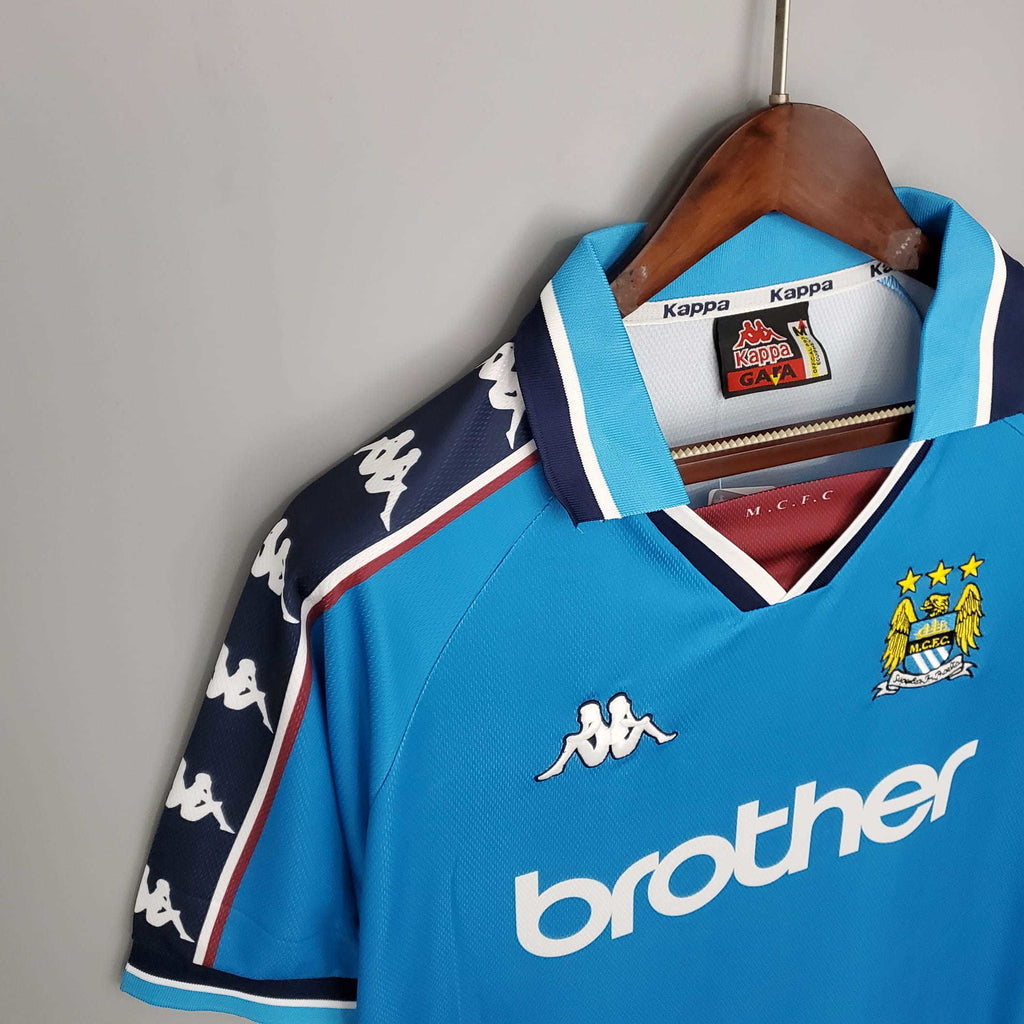 Camisa Manchester City Retrô 1997/1998 Azul