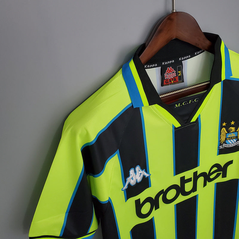 Camisa Manchester City Retrô 1998/1999 Amarela e Preta