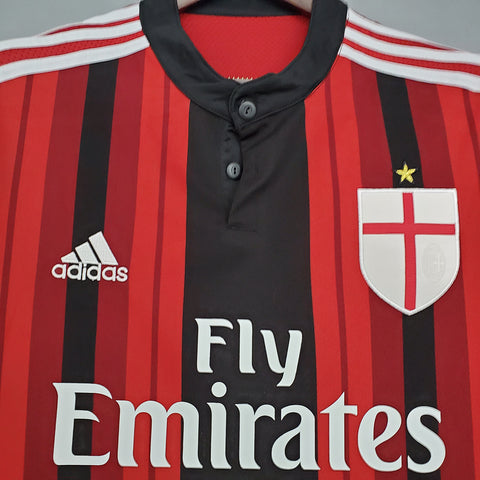 Camisa Milan Retrô 2014/2015 Vermelha e Preta