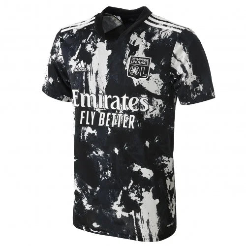 Camisa Olympique Lyon III 21/22 Branco e Preto
