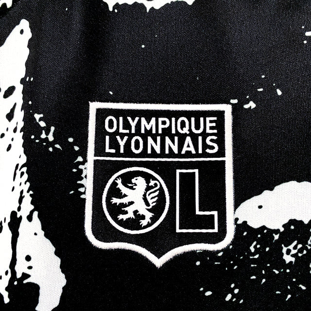 Camisa Olympique Lyon III 21/22 Branco e Preto