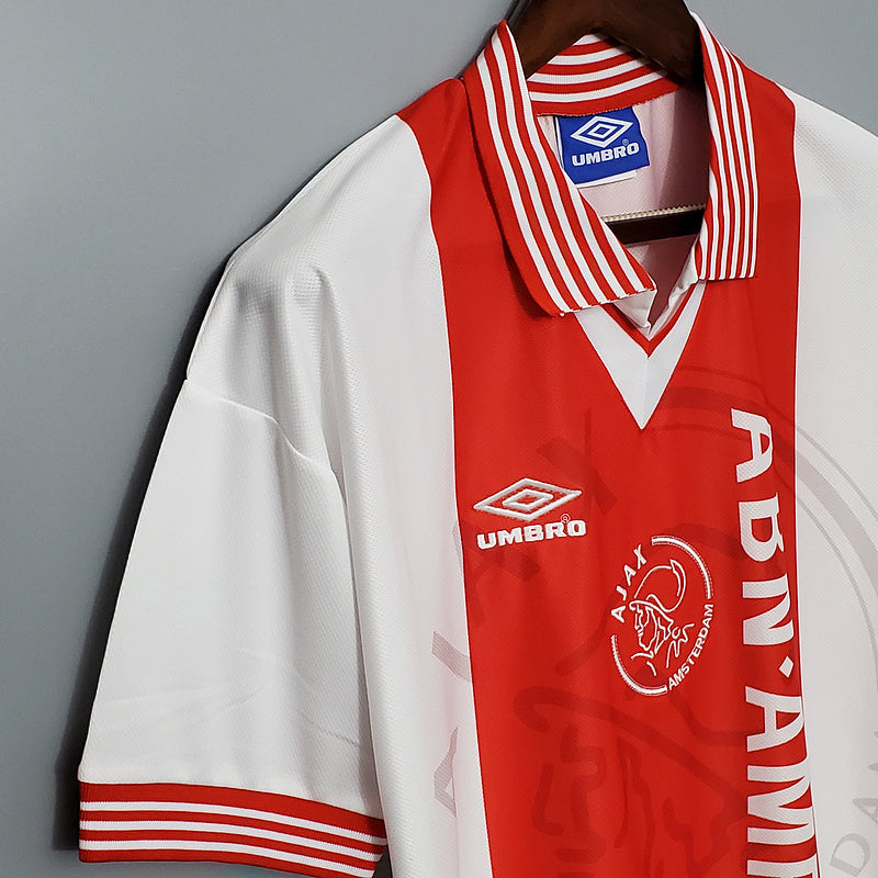 Camisa Ajax Retrô 1995/1996 Vermelha e Branca