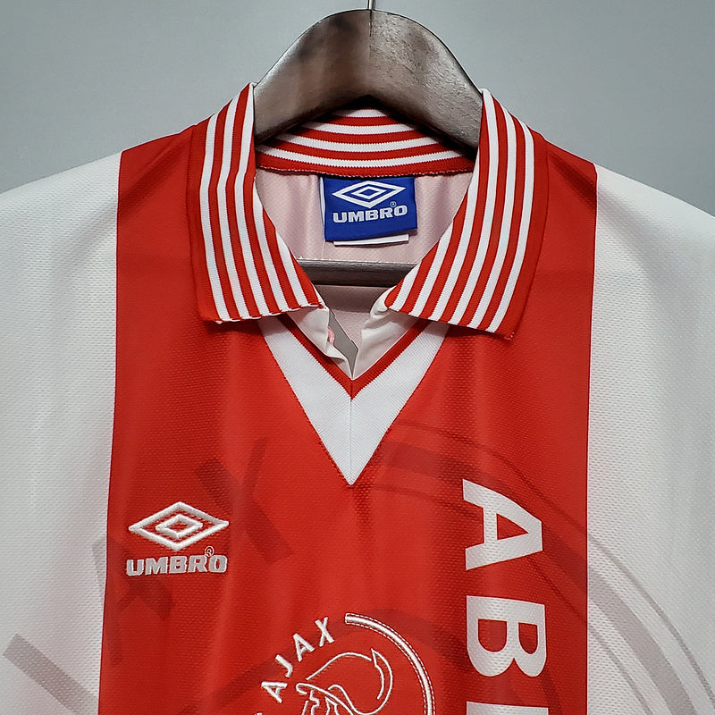 Camisa Ajax Retrô 1995/1996 Vermelha e Branca