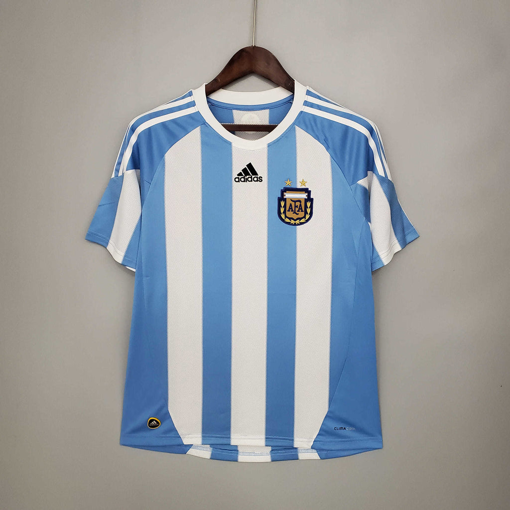 Camisa Argentina Retrô 2010 Azul e Branca