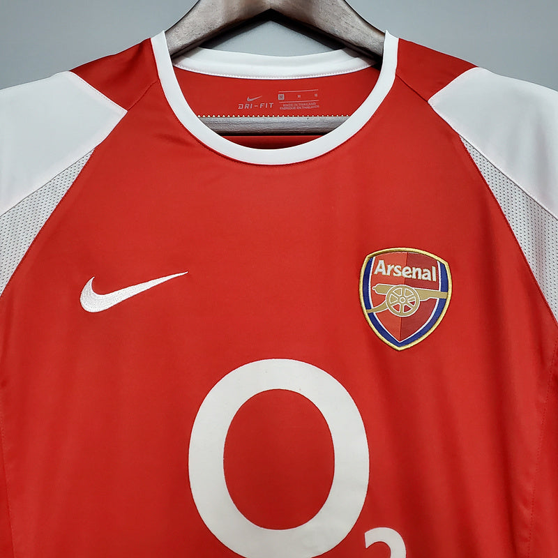 Camisa Arsenal Retrô 2002/2004 Vermelha