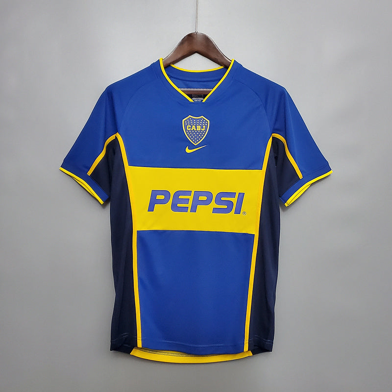 Camisa Boca Juniors Retrô 2002 Azul e Amarela