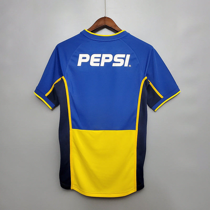 Camisa Boca Juniors Retrô 2002 Azul e Amarela