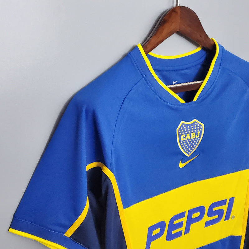 Camisa Boca Juniors Retrô 2002 Azul e Amarela