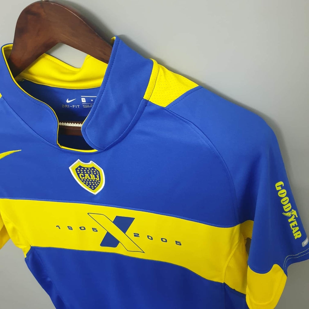 Camisa Boca Juniors Retrô 2005 Azul e Amarela