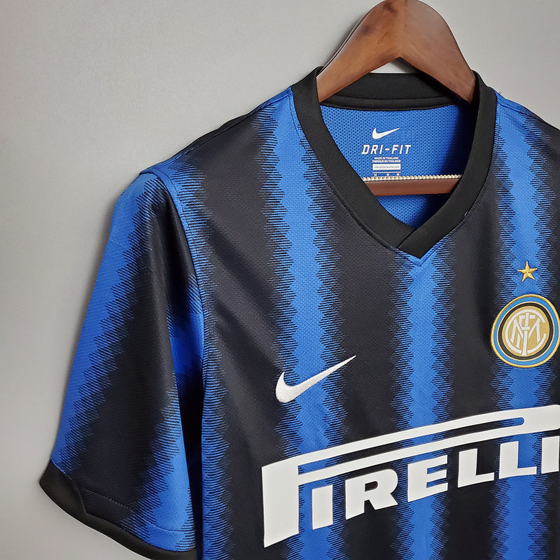 Camisa Inter de Milão Retrô 2010/2011 Azul e Preta