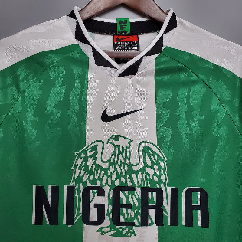 Camisa Nigéria Retrô 1996 Verde e Branca