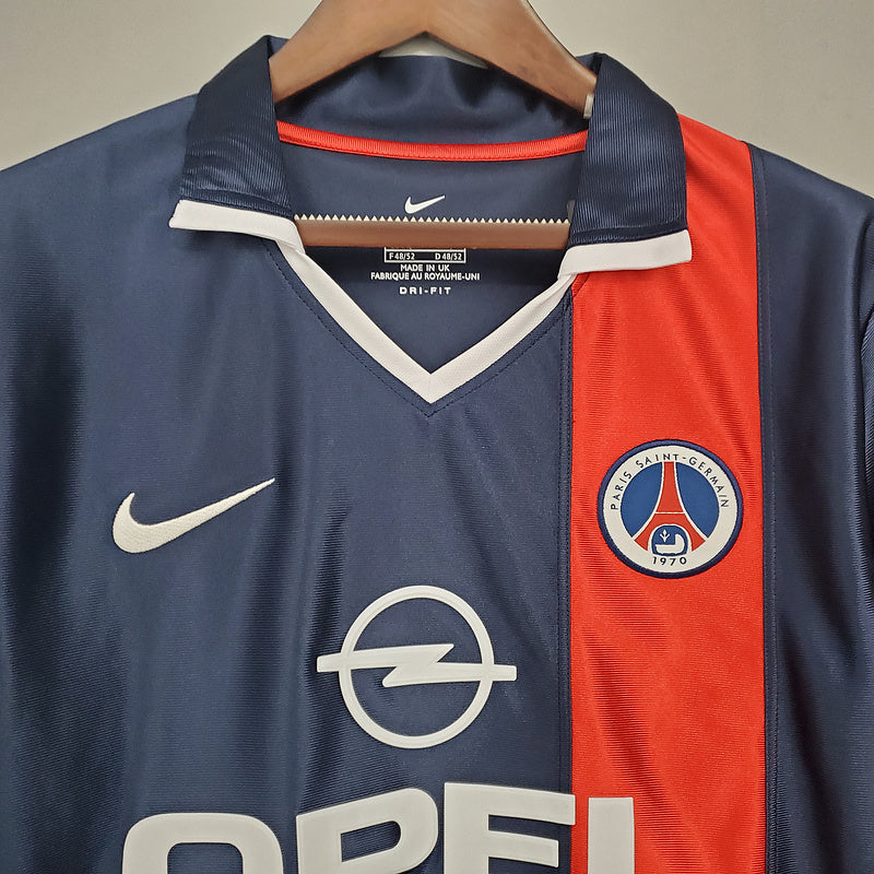 Camisa PSG Retrô 2001/2002 Azul e Vermelha