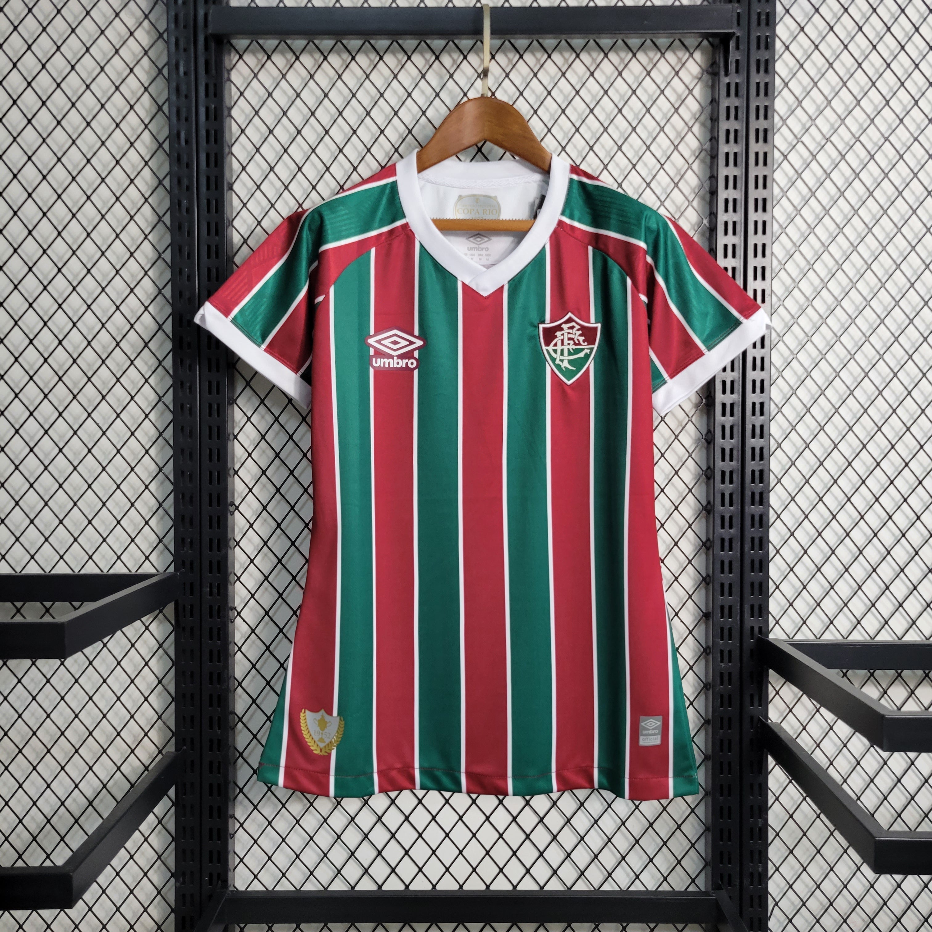 Camisa Feminina Fluminense I 23/24  Vinho e Verde