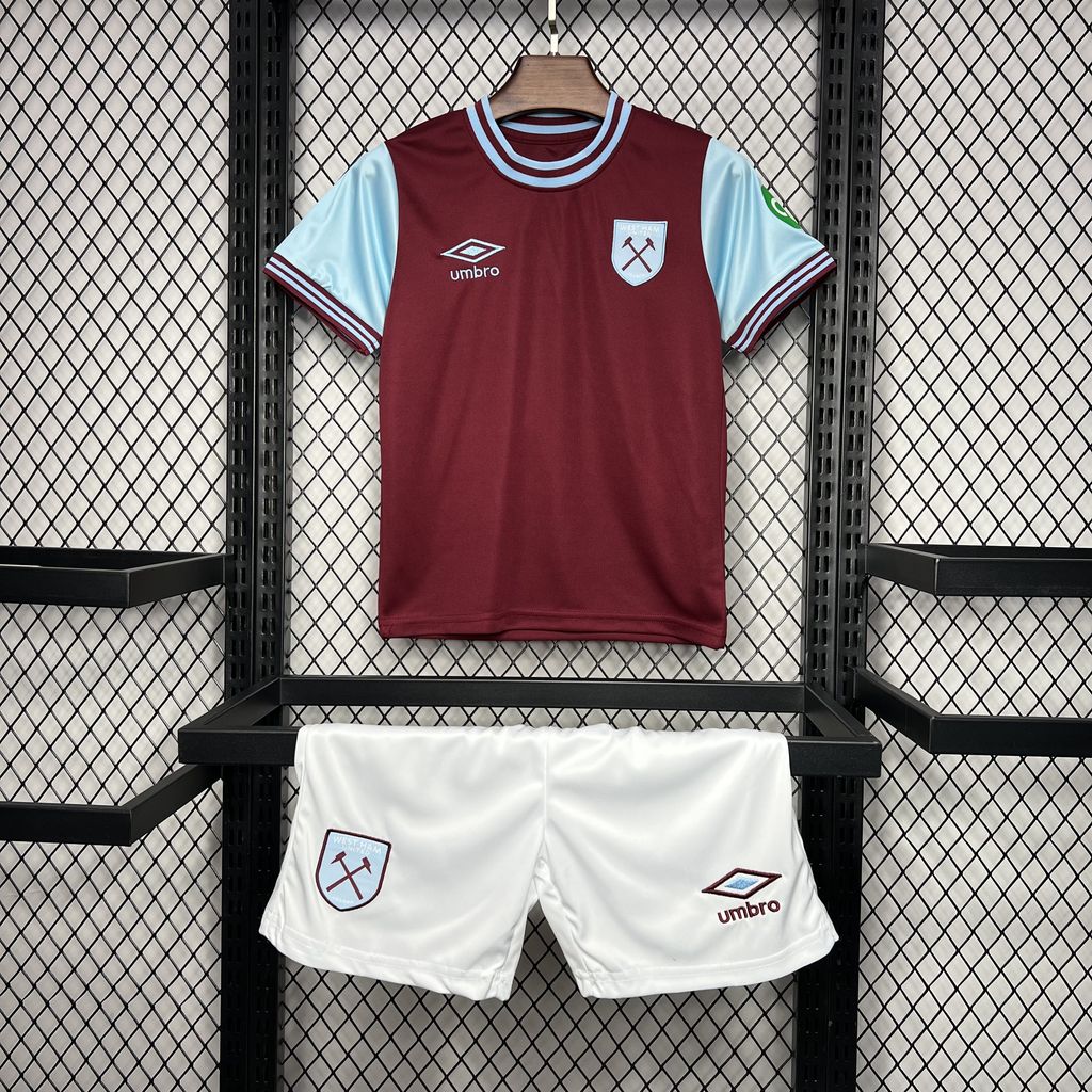 Kit infantil West Ham I 24/25 - Vinho