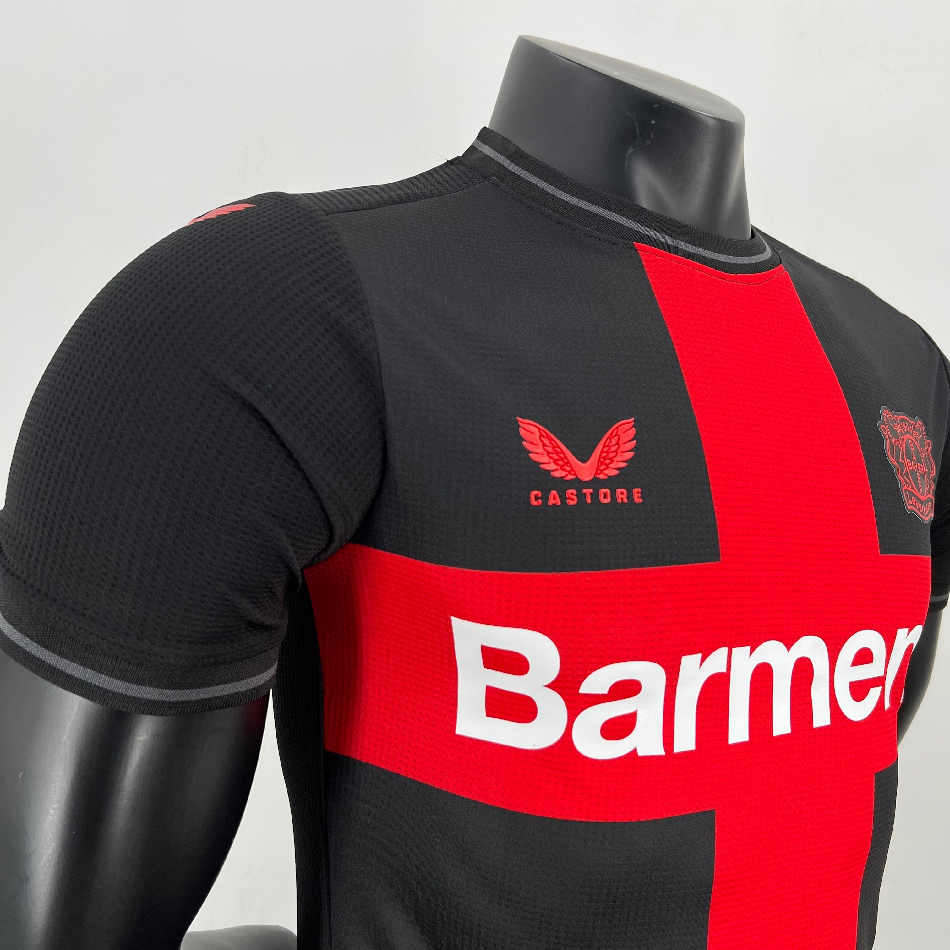 Camisa Bayer Leverkusen I 24/25 - Vermelha e Preta - Jogador