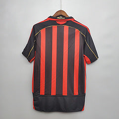 Camisa Milan Retrô 2006/2007 Vermelha e Preta